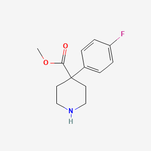 molecular formula C13H16FNO2 B3089985 Methyl 4-(4-fluorophenyl)piperidine-4-carboxylate CAS No. 1203797-08-3