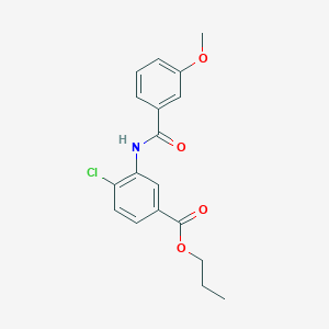 molecular formula C18H18ClNO4 B308999 Propyl 4-chloro-3-[(3-methoxybenzoyl)amino]benzoate 
