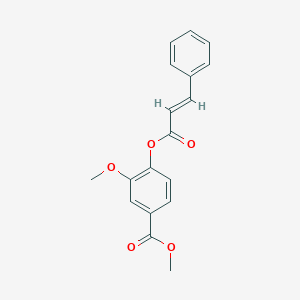 molecular formula C18H16O5 B309000 Methyl 4-(cinnamoyloxy)-3-methoxybenzoate 
