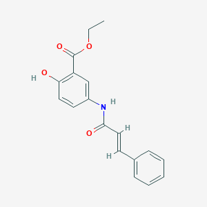 molecular formula C18H17NO4 B309001 Ethyl 5-(cinnamoylamino)-2-hydroxybenzoate 