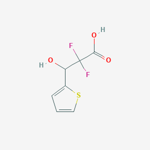 molecular formula C7H6F2O3S B3090016 2,2-Difluoro-3-hydroxy-3-thiophen-2-yl-propionic acid CAS No. 1204235-07-3