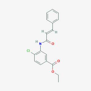 molecular formula C18H16ClNO3 B309002 Ethyl 4-chloro-3-(cinnamoylamino)benzoate 
