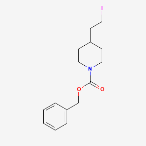 molecular formula C15H20INO2 B3090021 Benzyl 4-(2-iodoethyl)piperidine-1-carboxylate CAS No. 120426-39-3