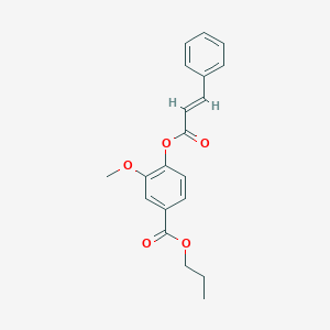 molecular formula C20H20O5 B309003 Propyl 4-(cinnamoyloxy)-3-methoxybenzoate 