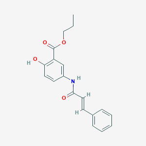 molecular formula C19H19NO4 B309004 Propyl 5-(cinnamoylamino)-2-hydroxybenzoate 