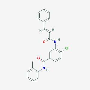 molecular formula C23H19ClN2O2 B309006 4-chloro-3-(cinnamoylamino)-N-(2-methylphenyl)benzamide 
