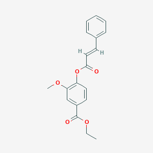 molecular formula C19H18O5 B309008 Ethyl 4-(cinnamoyloxy)-3-methoxybenzoate 