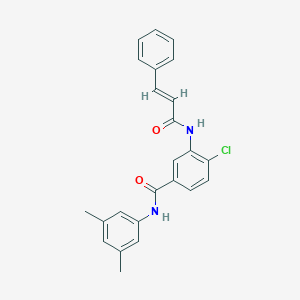 molecular formula C24H21ClN2O2 B309011 4-chloro-3-(cinnamoylamino)-N-(3,5-dimethylphenyl)benzamide 