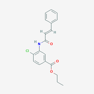 molecular formula C19H18ClNO3 B309012 Propyl 4-chloro-3-(cinnamoylamino)benzoate 