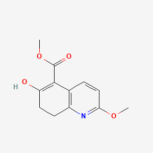 molecular formula C12H13NO4 B3090135 Methyl 6-hydroxy-2-methoxy-7,8-dihydroquinoline-5-carboxylate CAS No. 120686-00-2