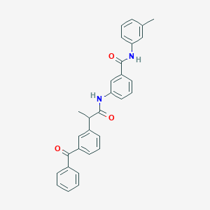 molecular formula C30H26N2O3 B309014 3-{[2-(3-benzoylphenyl)propanoyl]amino}-N-(3-methylphenyl)benzamide 