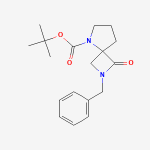 molecular formula C18H24N2O3 B3090145 叔丁基 2-苄基-1-氧代-2,5-二氮杂螺[3.4]辛烷-5-羧酸酯 CAS No. 1206970-01-5