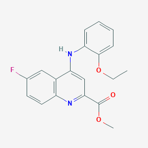 molecular formula C19H17FN2O3 B3090155 Methyl 4-[(2-ethoxyphenyl)amino]-6-fluoroquinoline-2-carboxylate CAS No. 1207051-46-4