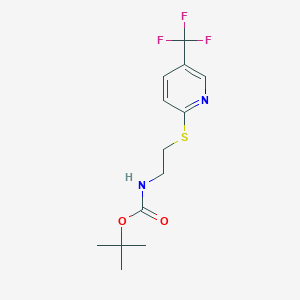 molecular formula C13H17F3N2O2S B3090156 [2-(5-Trifluoromethyl-pyridin-2-ylsulfanyl)-ethyl]-carbamic acid tert-butyl ester CAS No. 1207192-84-4