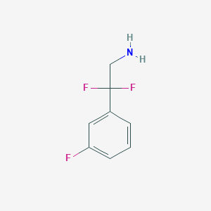 molecular formula C8H8F3N B3090175 2,2-二氟-2-(3-氟苯基)乙胺 CAS No. 1208070-88-5