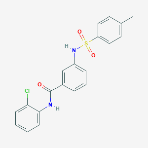 molecular formula C20H17ClN2O3S B309020 N-(2-chlorophenyl)-3-{[(4-methylphenyl)sulfonyl]amino}benzamide 
