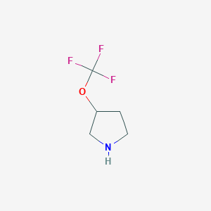 molecular formula C5H8F3NO B3090201 3-(Trifluoromethoxy)pyrrolidine CAS No. 1208080-75-4