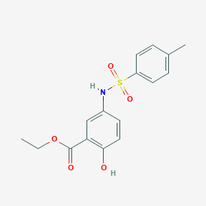 molecular formula C16H17NO5S B309021 Ethyl 2-hydroxy-5-{[(4-methylphenyl)sulfonyl]amino}benzoate 