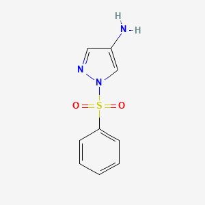molecular formula C9H9N3O2S B3090213 1-(phenylsulfonyl)-1H-pyrazol-4-amine CAS No. 1208170-22-2