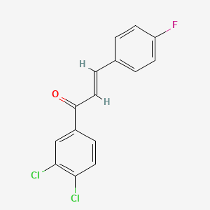 molecular formula C15H9Cl2FO B3090234 (2E)-1-(3,4-Dichlorophenyl)-3-(4-fluorophenyl)prop-2-en-1-one CAS No. 1208986-01-9