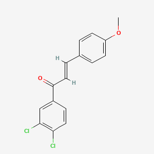 molecular formula C16H12Cl2O2 B3090240 (2E)-1-(3,4-Dichlorophenyl)-3-(4-methoxyphenyl)prop-2-en-1-one CAS No. 1208986-03-1