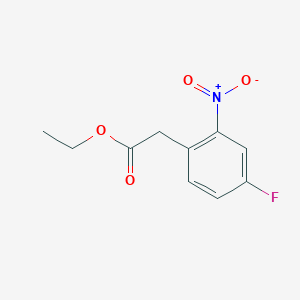 molecular formula C10H10FNO4 B3090255 Ethyl 2-(4-fluoro-2-nitrophenyl)acetate CAS No. 1209007-72-6