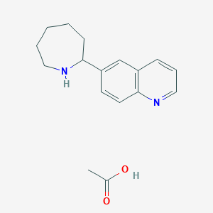 molecular formula C17H22N2O2 B3090258 6-氮杂环-2-基喹啉单乙酸酯 CAS No. 1209280-52-3