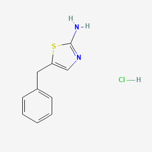 molecular formula C10H11ClN2S B3090318 5-Benzyl-1,3-thiazol-2-amine hydrochloride CAS No. 1210365-48-2