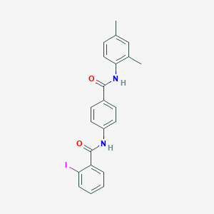 molecular formula C22H19IN2O2 B309032 N-{4-[(2,4-dimethylanilino)carbonyl]phenyl}-2-iodobenzamide 