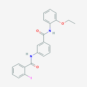 molecular formula C22H19IN2O3 B309033 N-{3-[(2-ethoxyanilino)carbonyl]phenyl}-2-iodobenzamide 