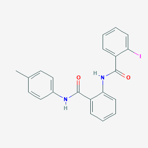 molecular formula C21H17IN2O2 B309036 2-[(2-iodobenzoyl)amino]-N-(4-methylphenyl)benzamide 