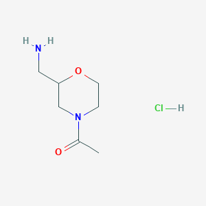 molecular formula C7H15ClN2O2 B3090379 [(4-Acetylmorpholin-2-yl)methyl]amine hydrochloride CAS No. 1211431-83-2
