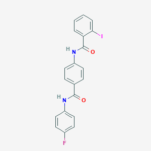 molecular formula C20H14FIN2O2 B309038 N-{4-[(4-fluoroanilino)carbonyl]phenyl}-2-iodobenzamide 