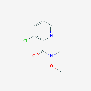 molecular formula C8H9ClN2O2 B3090407 3-Chloro-N-methoxy-N-methylpicolinamide CAS No. 1211518-41-0