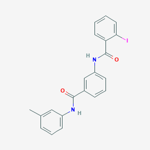 molecular formula C21H17IN2O2 B309041 2-iodo-N-[3-(3-toluidinocarbonyl)phenyl]benzamide 