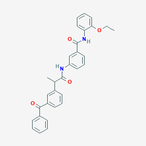 molecular formula C31H28N2O4 B309042 3-{[2-(3-benzoylphenyl)propanoyl]amino}-N-(2-ethoxyphenyl)benzamide 