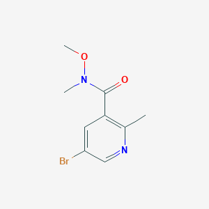 molecular formula C9H11BrN2O2 B3090463 5-溴-N-甲氧基-N,2-二甲基烟酰胺 CAS No. 1211580-88-9
