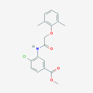 molecular formula C18H18ClNO4 B309047 Methyl 4-chloro-3-{[(2,6-dimethylphenoxy)acetyl]amino}benzoate 