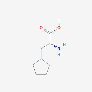 molecular formula C9H17NO2 B3090536 (R)-Methyl 2-amino-3-cyclopentylpropanoate CAS No. 1212129-47-9