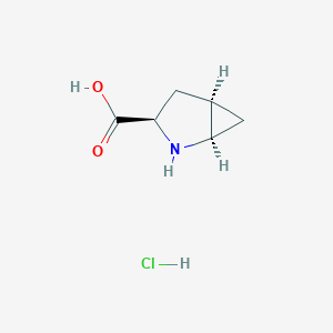 molecular formula C6H10ClNO2 B3090561 (1r,3r,5r)-rel-2-Azabicyclo[3.1.0]hexane-3-carboxylic acid hydrochloride CAS No. 1212157-09-9