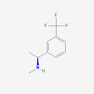 molecular formula C10H12F3N B3090576 (1S)-N-Methyl-1-[3-(trifluoromethyl)phenyl]ethylamine CAS No. 1212264-66-8