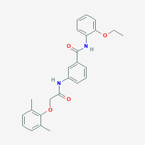 molecular formula C25H26N2O4 B309059 3-{[(2,6-dimethylphenoxy)acetyl]amino}-N-(2-ethoxyphenyl)benzamide 