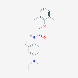 molecular formula C21H28N2O2 B309060 N-[4-(diethylamino)-2-methylphenyl]-2-(2,6-dimethylphenoxy)acetamide 