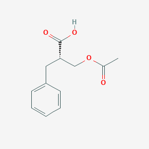 molecular formula C12H14O4 B3090601 (S)-3-acetoxy-2-benzylpropanoic acid CAS No. 121232-85-7