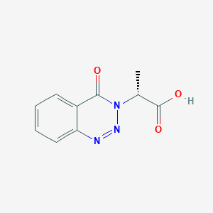 molecular formula C10H9N3O3 B3090624 (2R)-2-(4-oxo-1,2,3-benzotriazin-3-yl)propanoic acid CAS No. 1212414-59-9