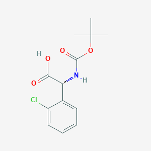 molecular formula C13H16ClNO4 B3090637 (R)-2-((叔丁氧羰基)氨基)-2-(2-氯苯基)乙酸 CAS No. 1212602-23-7