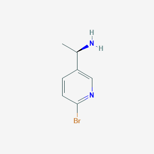 molecular formula C7H9BrN2 B3090645 (R)-1-(6-Bromopyridin-3-YL)ethanamine CAS No. 1212942-90-9