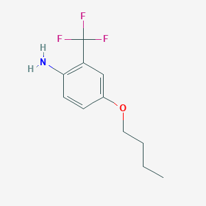 molecular formula C11H14F3NO B3090659 4-丁氧基-2-(三氟甲基)苯胺 CAS No. 121307-20-8