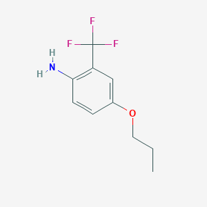 molecular formula C10H12F3NO B3090673 4-Propoxy-2-(trifluoromethyl)phenylamine CAS No. 121307-28-6