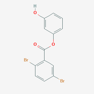 molecular formula C13H8Br2O3 B309068 3-Hydroxyphenyl 2,5-dibromobenzoate 